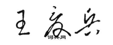 駱恆光王夏兵草書個性簽名怎么寫