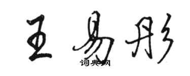 駱恆光王易彤行書個性簽名怎么寫