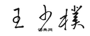 駱恆光王少朴草書個性簽名怎么寫