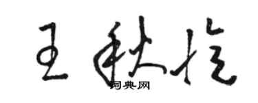 駱恆光王秋憶草書個性簽名怎么寫