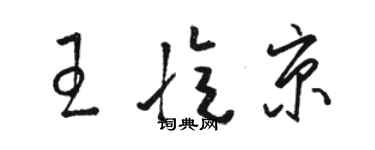駱恆光王憶京草書個性簽名怎么寫