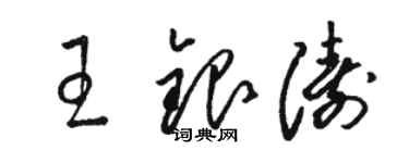 駱恆光王銀濤草書個性簽名怎么寫