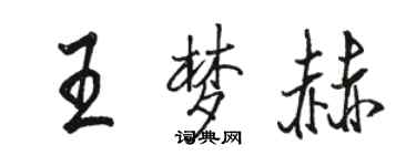 駱恆光王夢赫行書個性簽名怎么寫