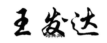 胡問遂王發達行書個性簽名怎么寫