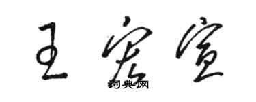 駱恆光王宏宣草書個性簽名怎么寫