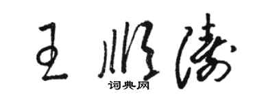 駱恆光王順濤草書個性簽名怎么寫