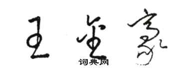 駱恆光王金豪草書個性簽名怎么寫