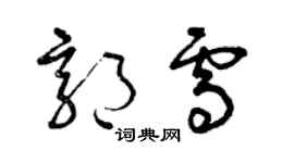 曾慶福郭雪草書個性簽名怎么寫