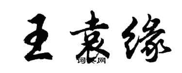 胡問遂王袁緣行書個性簽名怎么寫