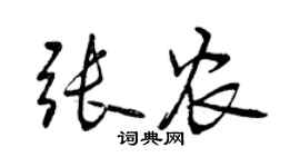 曾慶福張農行書個性簽名怎么寫