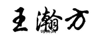 胡問遂王瀚方行書個性簽名怎么寫