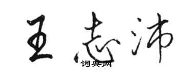 駱恆光王志沛行書個性簽名怎么寫