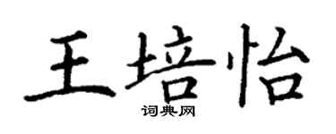 丁謙王培怡楷書個性簽名怎么寫