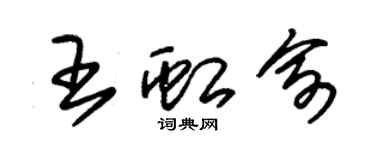朱錫榮王虹俞草書個性簽名怎么寫