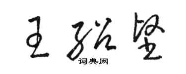 駱恆光王紹堅草書個性簽名怎么寫