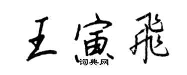 王正良王寅飛行書個性簽名怎么寫