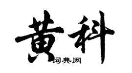 胡問遂黃科行書個性簽名怎么寫