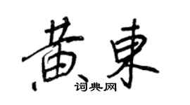 王正良黃東行書個性簽名怎么寫