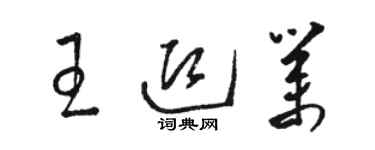 駱恆光王迎業草書個性簽名怎么寫