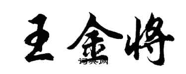 胡問遂王金將行書個性簽名怎么寫