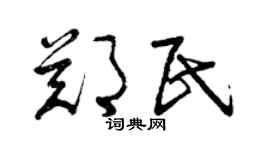 曾慶福鄭民草書個性簽名怎么寫