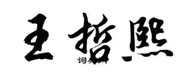 胡問遂王哲熙行書個性簽名怎么寫