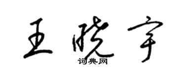 梁錦英王曉宇草書個性簽名怎么寫