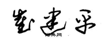 朱錫榮崔建平草書個性簽名怎么寫