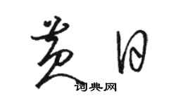 駱恆光黃日草書個性簽名怎么寫