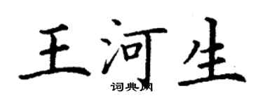 丁謙王河生楷書個性簽名怎么寫
