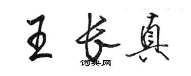 駱恆光王長真行書個性簽名怎么寫