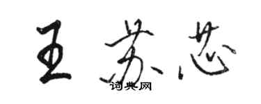 駱恆光王蘇芯行書個性簽名怎么寫