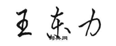 駱恆光王東力行書個性簽名怎么寫