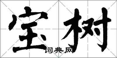 翁闓運寶樹楷書怎么寫