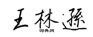 王正良王林遜行書個性簽名怎么寫