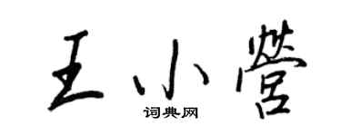 王正良王小營行書個性簽名怎么寫