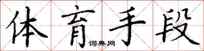 丁謙體育手段楷書怎么寫
