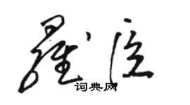 駱恆光羅臣草書個性簽名怎么寫