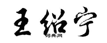 胡問遂王紹寧行書個性簽名怎么寫