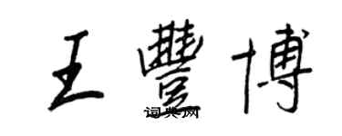 王正良王豐博行書個性簽名怎么寫