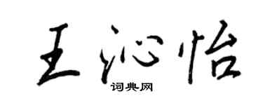 王正良王沁怡行書個性簽名怎么寫