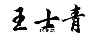 胡問遂王士青行書個性簽名怎么寫