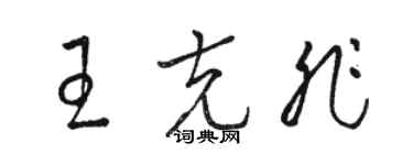 駱恆光王克非草書個性簽名怎么寫