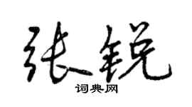 曾慶福張銳行書個性簽名怎么寫