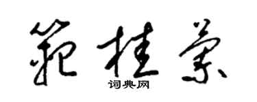 梁錦英范桂蘭草書個性簽名怎么寫