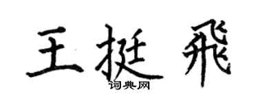 何伯昌王挺飛楷書個性簽名怎么寫