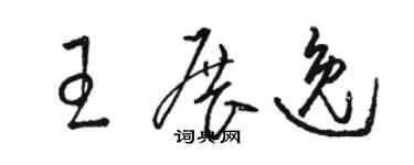 駱恆光王展逸草書個性簽名怎么寫