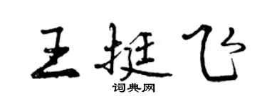 曾慶福王挺飛行書個性簽名怎么寫