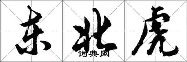 胡問遂東北虎行書怎么寫