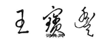 駱恆光王寶豐草書個性簽名怎么寫